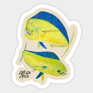 Dueling Dolphins for light products Sticker